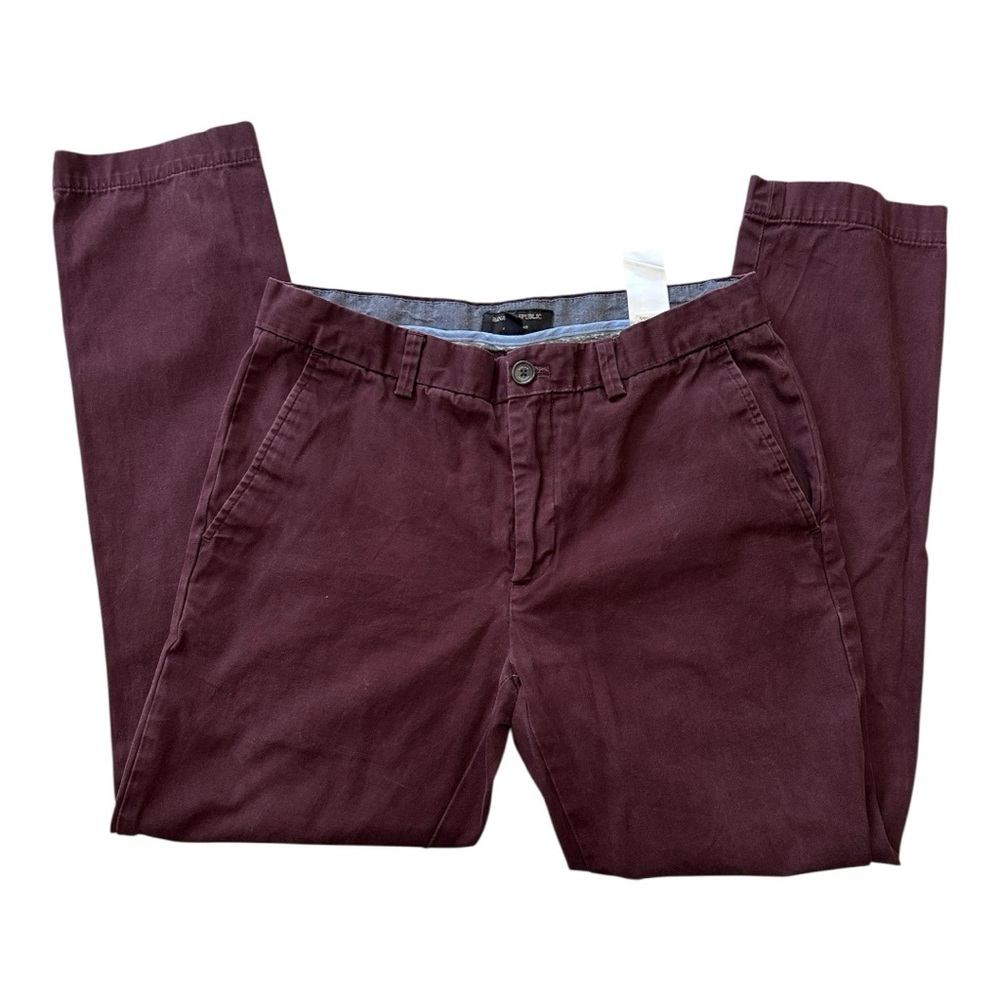 Banana Republic Men's Burgundy Aiden Chinos